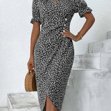 Zuzana | Kvetinové midi šaty s krátkym rukávom