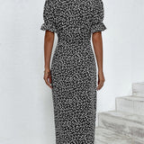 Zuzana | Kvetinové midi šaty s krátkym rukávom