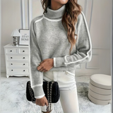 Mária – Casual sveter s vysokým golierom