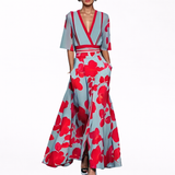 Valentina | Elegantné Maxi Šaty s Hlbokým Výstrihom