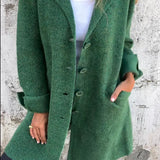 Bohdana - Casual kabát s klopami a zapínaním na gombíky s jedným prsným vreckom