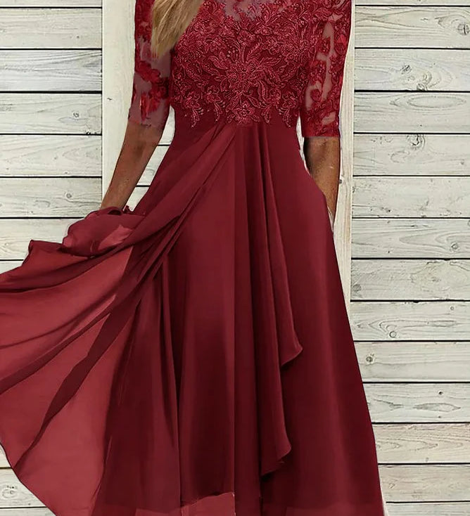 Helena™ - Elegantné midi šaty z čipky