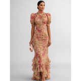 Rosario | Dlhé kvetinové šaty z chiffon