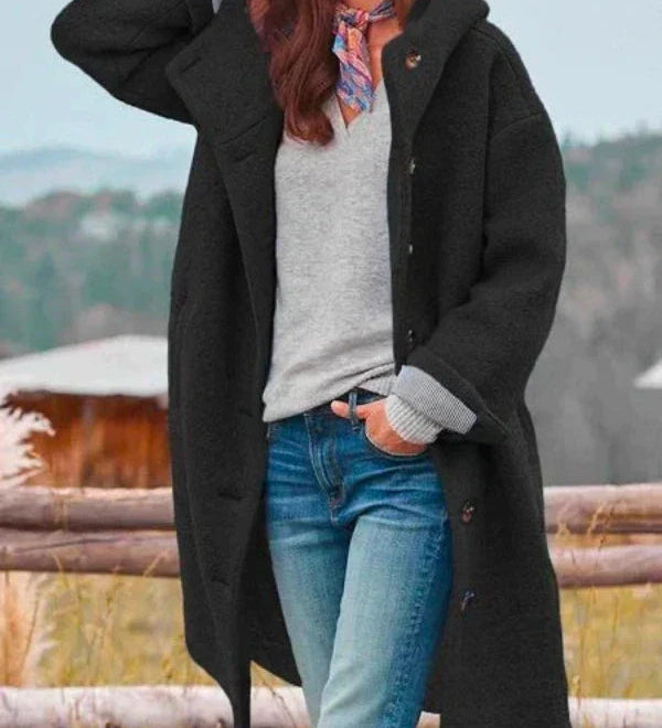 Emília: Dlhý a elegantný zimný kabát