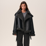 Alžbeta | Shearling kabát s opaskom
