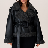 Alžbeta | Shearling kabát s opaskom