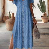 Helena™ | Retro denim šaty