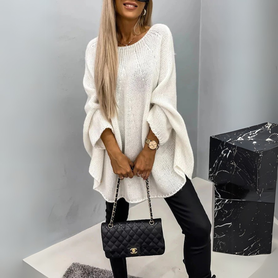 Zuzana - Elegantný dámsky sveter s okrúhlym výstrihom