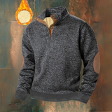 Mikina s kapucňou Meleg fleece Richard I s gombíkovým zapínaním