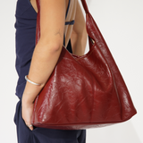 Zita | Ivy Crimson Luxe kožená taška na ruku