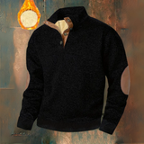 Mikina s kapucňou Meleg fleece Richard I s gombíkovým zapínaním