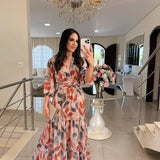 Katarína | Dlhé kvetinové šaty s pohodlným strihom na elegantné dni