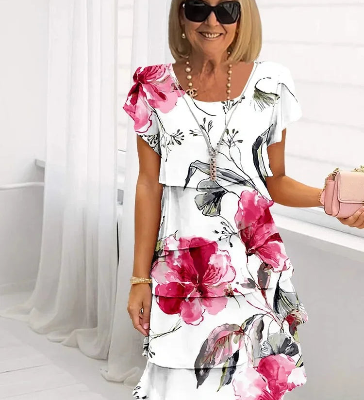 Emília – Elegantné dlhé kvetinové šaty