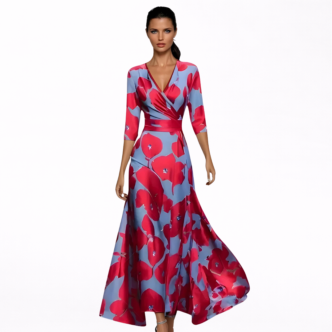 Emilia | Maxi Kvetinové Elegantné Šaty
