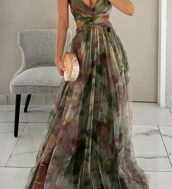 Zuzana - Dlhé šaty pre ženy s očarujúcou kvetinovou potlačou