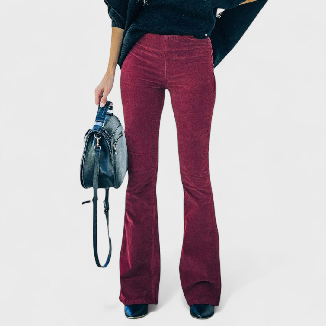 Klara - Flare nohavice z corduroy