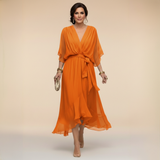 Monica | Šaty z chiffon s výstrihom do V