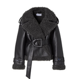 Alžbeta | Shearling kabát s opaskom