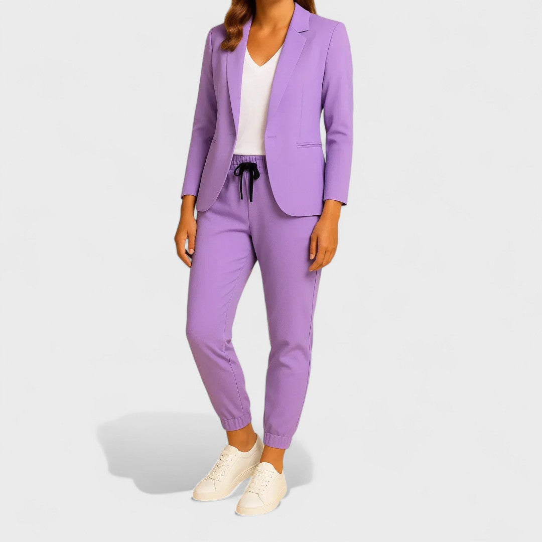 Emília - elegantný set s kabátom a nohavicami