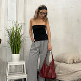 Zita | Ivy Crimson Luxe kožená taška na ruku