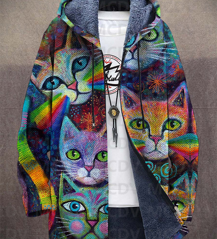 Lujza™ - Kabát s kapucňou inšpirovaný luxusným umením