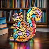 Tina – Magická lampa veveričky z farebného skla