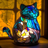 Mária – Farebná sklenená lampa pre mačky