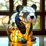 Mária – Lampa Panda z farebného skla