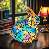 Silvia – Farebná a magická sklenená lampa v tvare zajaca
