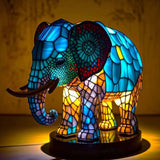 Nina – Magická lampa slona z farebného skla