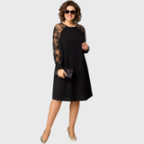 Laura - Elegantné čierne čipkované šaty