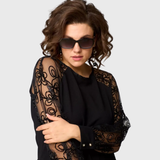 Laura - Elegantné čierne čipkované šaty