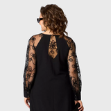 Laura - Elegantné čierne čipkované šaty