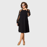 Laura - Elegantné čierne čipkované šaty