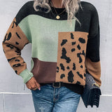 Lívia | Vintage leopardí patchwork sveter