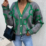 Nina | Moderný cardigan s geometrickým dizajnom