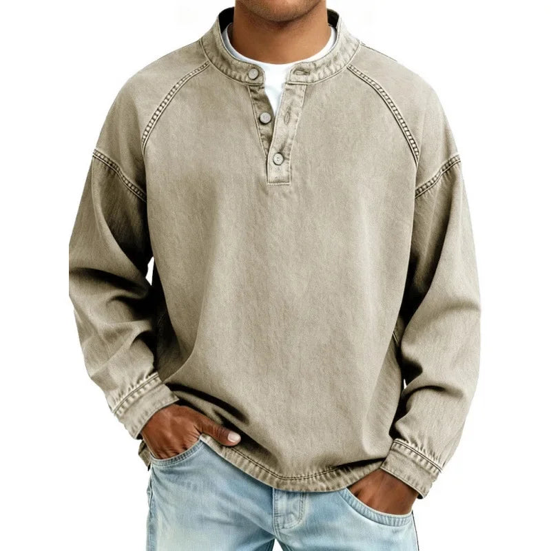 Vintage Henley Košeľa