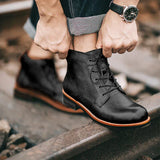 Richard | Pánske retro čižmy s okrúhlou špičkou