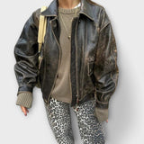 Adela - Vintage džínsy s leopardím vzorom