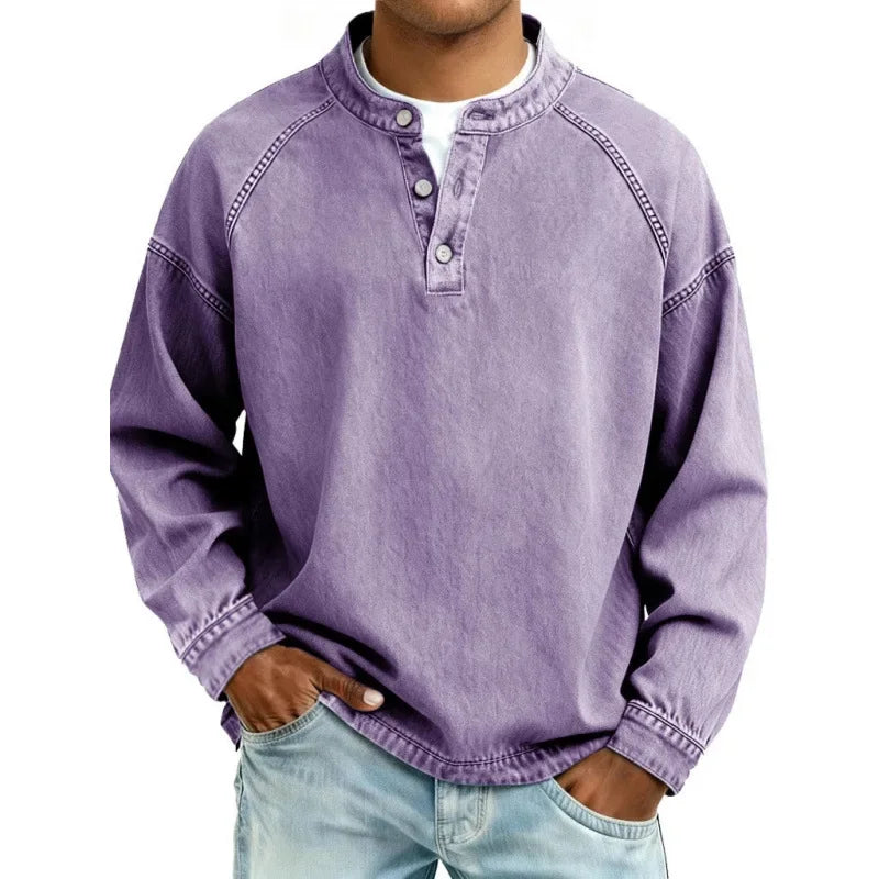Vintage Henley Košeľa