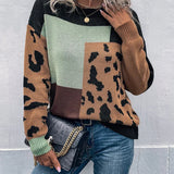 Lívia | Vintage leopardí patchwork sveter