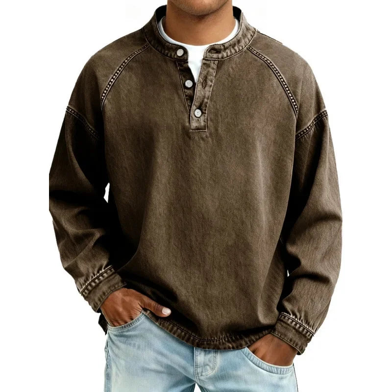 Vintage Henley Košeľa