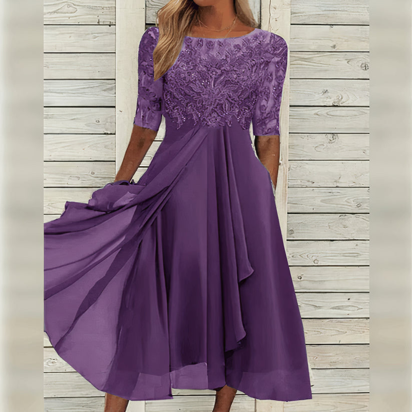 Helena™ - Elegantné midi šaty z čipky