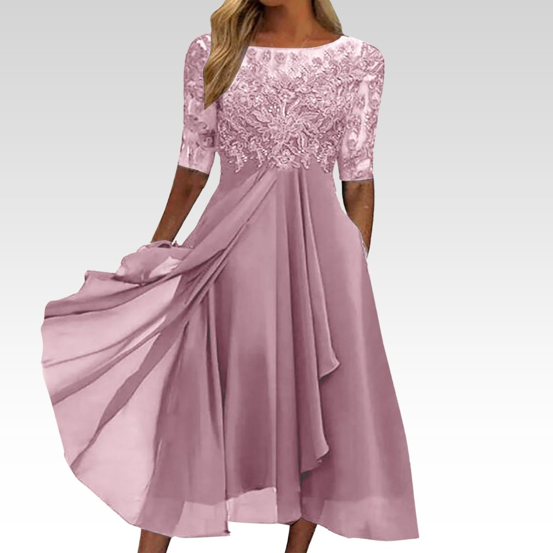 Helena™ - Elegantné midi šaty z čipky