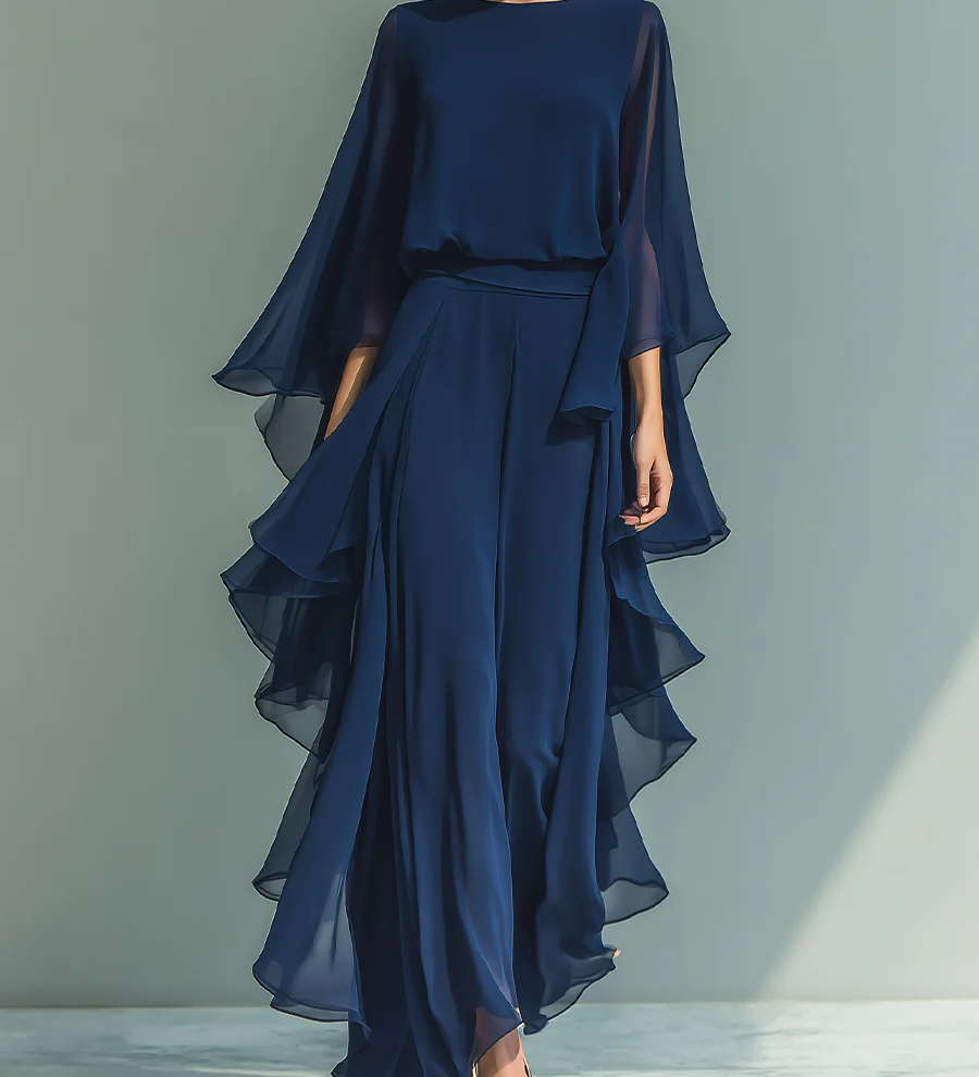 Aurora | Elegantný kompletný set z chiffon s volánmi
