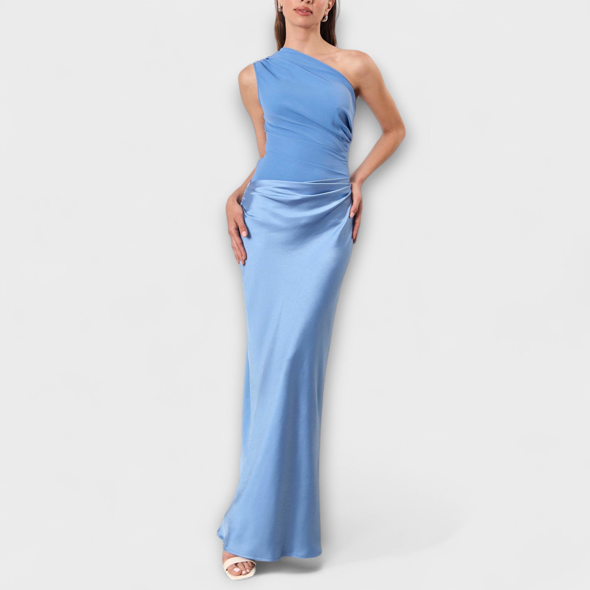 Amarika - Elegantné dlhé šaty s jedným ramienkom