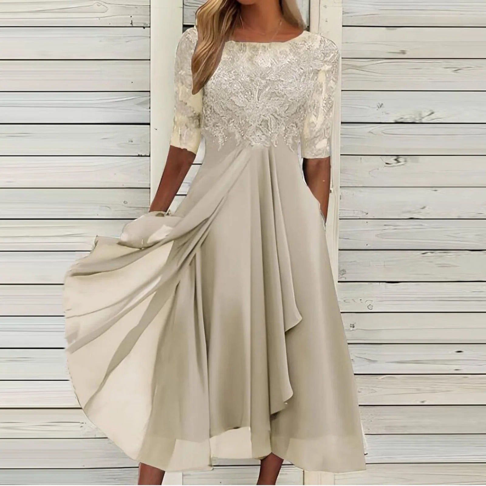 Helena™ - Elegantné midi šaty z čipky