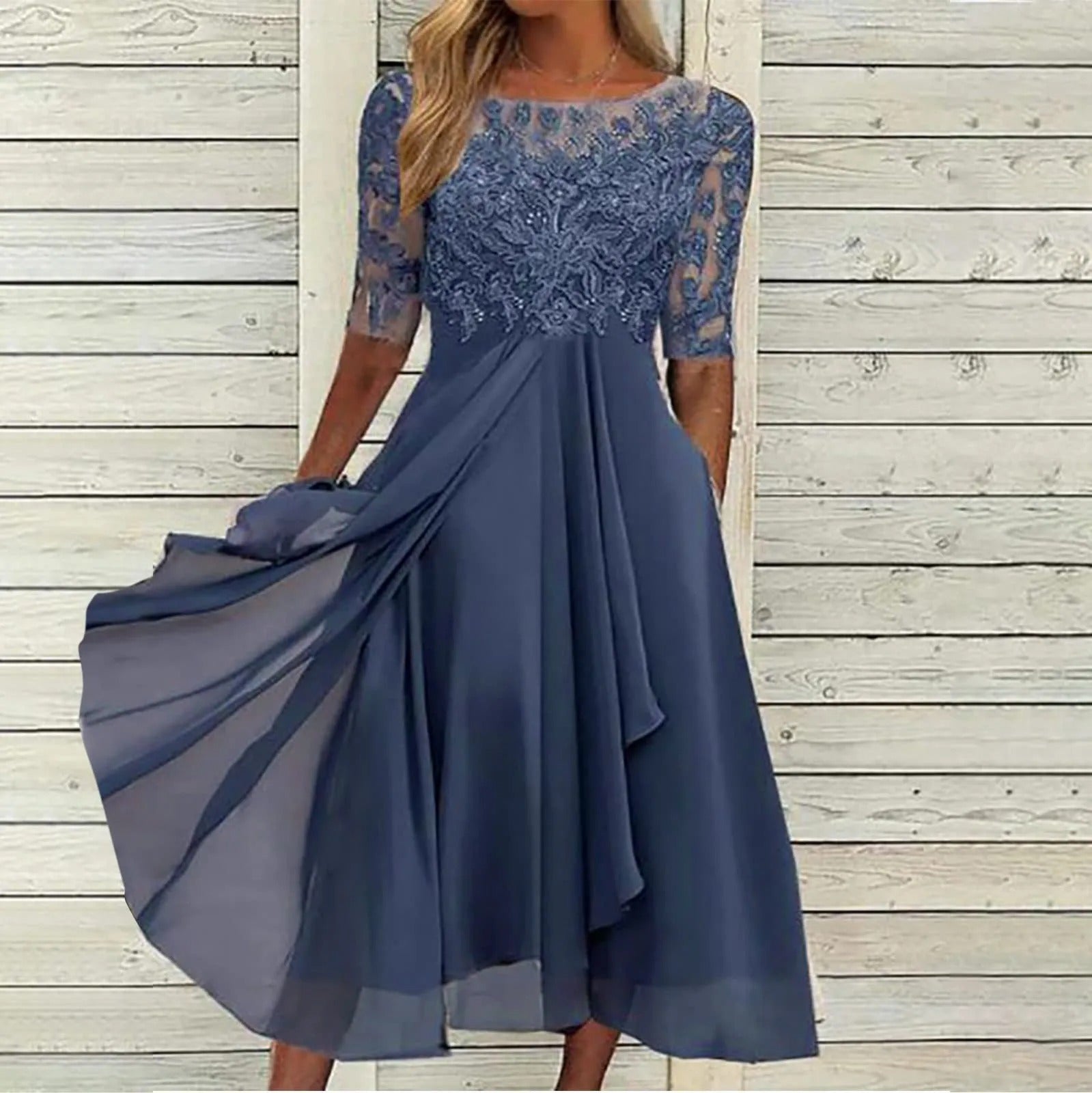 Helena™ - Elegantné midi šaty z čipky