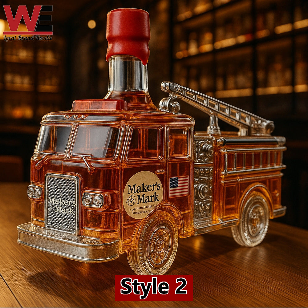 Karafa whisky v tvare hasičského auta