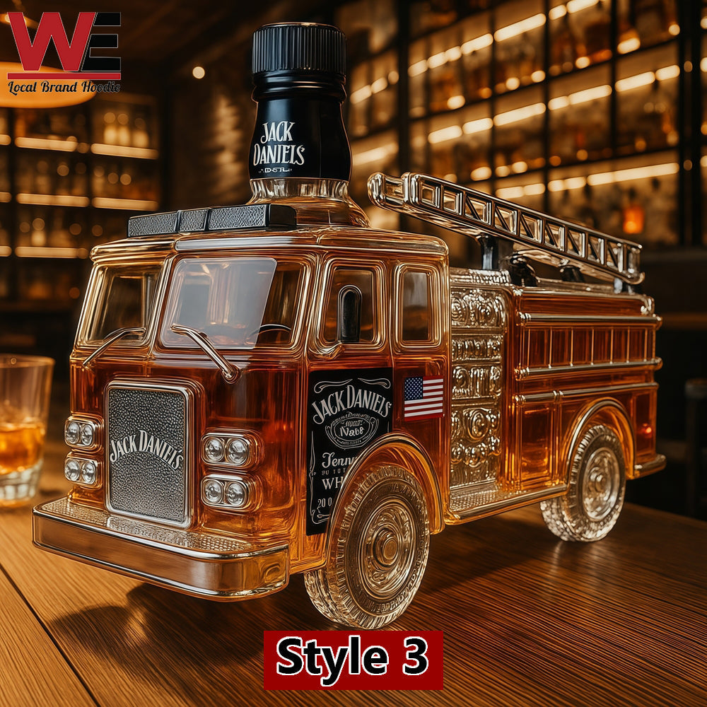 Karafa whisky v tvare hasičského auta